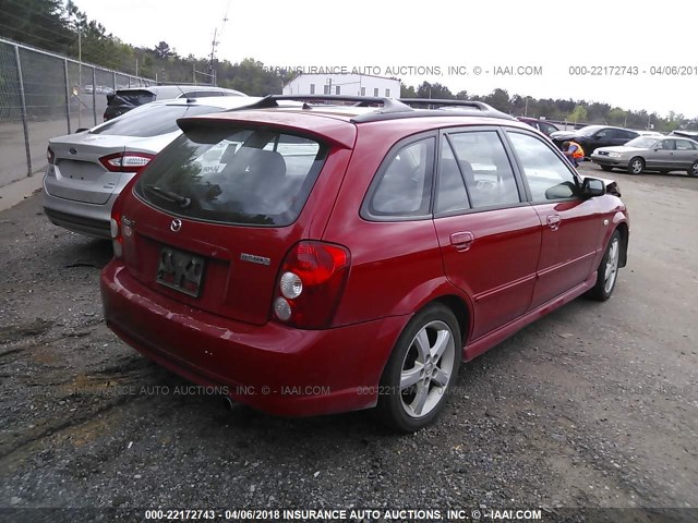 JM1BJ246031106785 - 2003 MAZDA PROTEGE PR5 RED photo 4