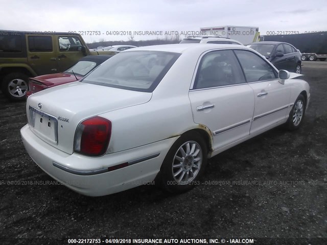 KMHFU45E84A364768 - 2004 HYUNDAI XG 350 WHITE photo 4