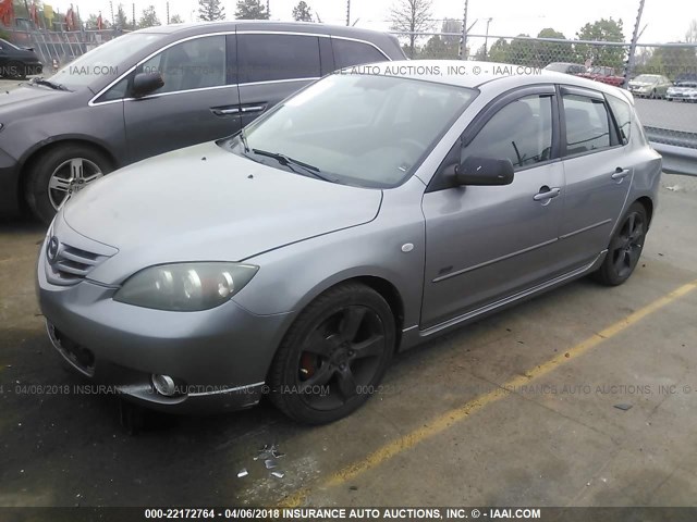 JM1BK143061417327 - 2006 MAZDA 3 HATCHBACK GRAY photo 2