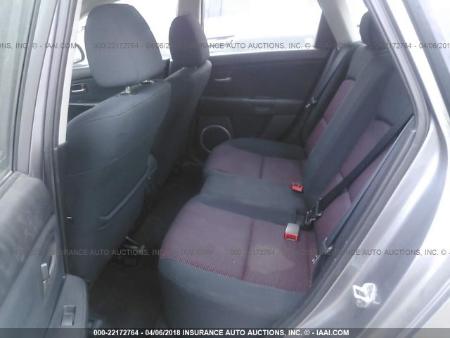 JM1BK143061417327 - 2006 MAZDA 3 HATCHBACK GRAY photo 8