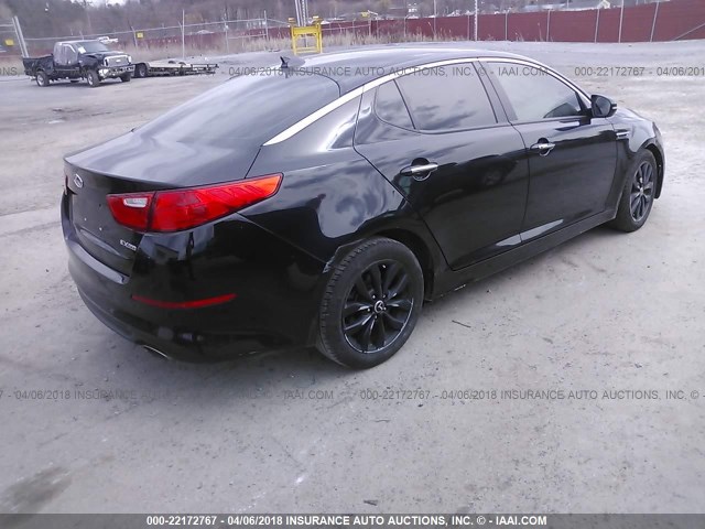 5XXGN4A78FG445550 - 2015 KIA OPTIMA EX BLACK photo 4