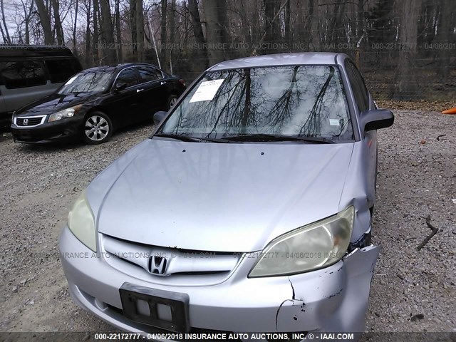 2HGES16365H558723 - 2005 HONDA CIVIC DX VP 银色 照片 6