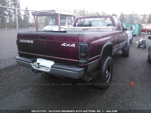 1B7KF23671J522719 - 2001 DODGE RAM 2500 MAROON photo 4