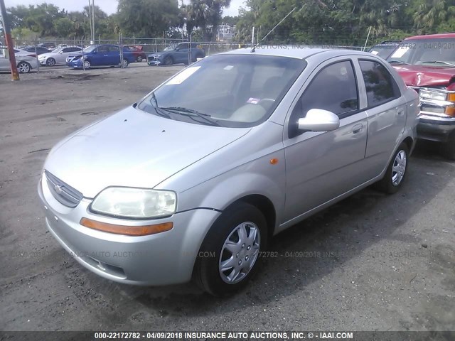 KL1TD52684B152027 - 2004 CHEVROLET AVEO SILVER photo 2