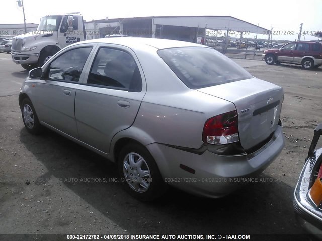 KL1TD52684B152027 - 2004 CHEVROLET AVEO SILVER photo 3