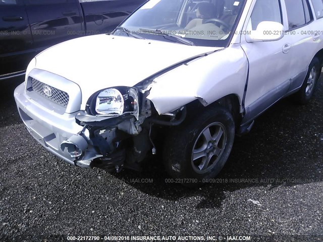 KM8SC73E84U587560 - 2004 HYUNDAI SANTA FE GLS/LX WHITE photo 6