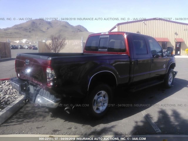 1FT7W2BT9FEA82158 - 2015 FORD F250 SUPER DUTY BURGUNDY photo 4