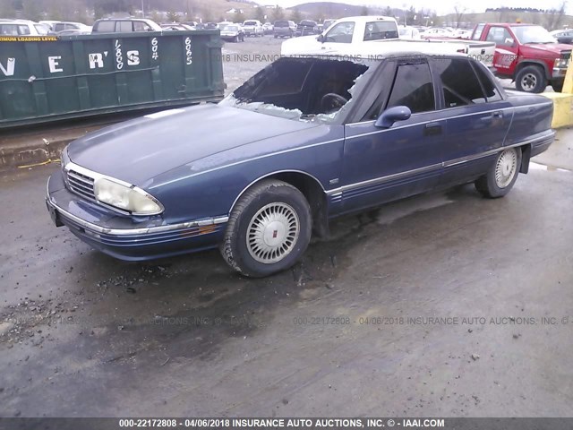 1G3CX52L4R4317265 - 1994 OLDSMOBILE 98 REGENCY BLUE photo 2