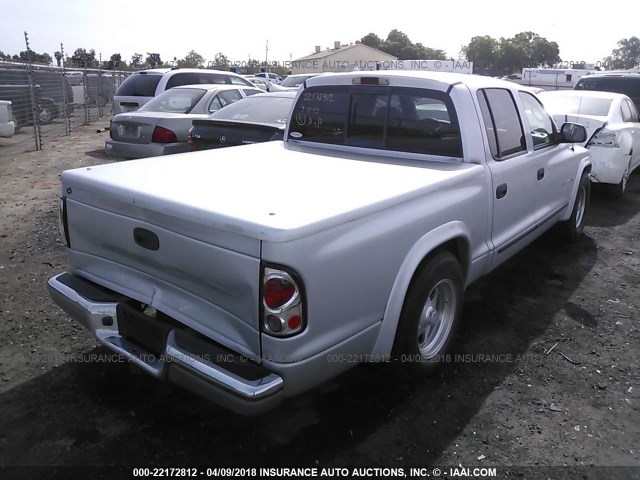 1B7HL48N32S668691 - 2002 DODGE DAKOTA QUAD SLT GRAY photo 4