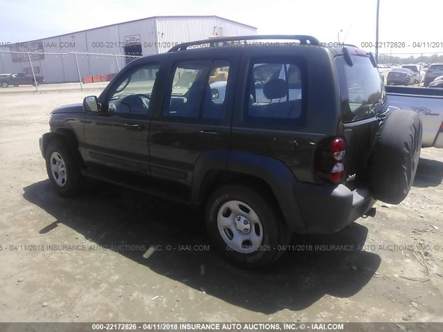 1J4GK48K06W230434 - 2006 JEEP LIBERTY SPORT 绿色 照片 3