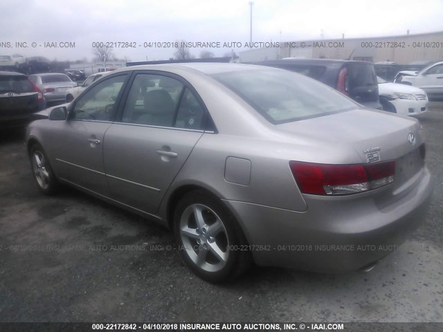 5NPEU46F67H169353 - 2007 HYUNDAI SONATA SE/LIMITED GOLD photo 3