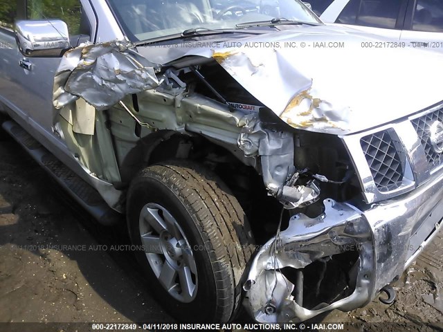 1N6BA07AX5N547692 - 2005 NISSAN TITAN XE/SE/LE SILVER photo 6