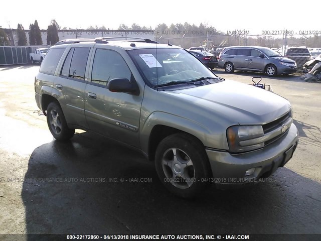 1GNDT13S942367881 - 2004 CHEVROLET TRAILBLAZER LS/LT GREEN photo 1