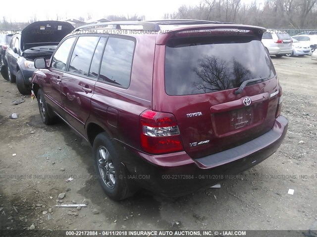 JTEHP21A470188769 - 2007 TOYOTA HIGHLANDER SPORT RED photo 3