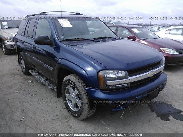 1GNDT13S642312370 - 2004 CHEVROLET TRAILBLAZER LS/LT BLUE photo 1