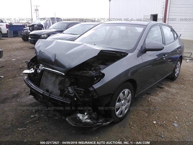 KMHDU46D09U636183 - 2009 HYUNDAI ELANTRA GLS/SE GRAY photo 2