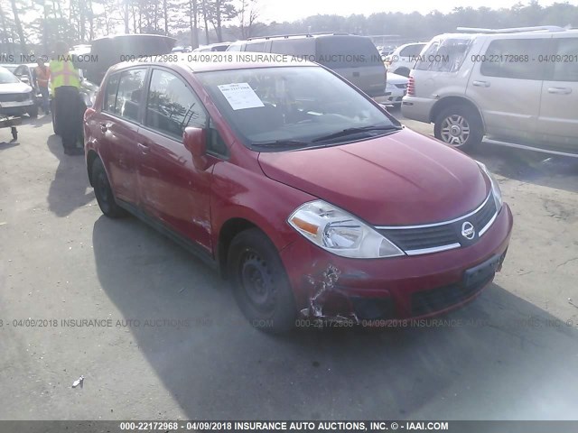 3N1BC13E09L394602 - 2009 NISSAN VERSA S/SL RED photo 1