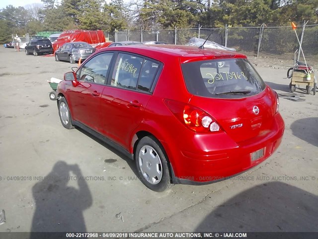 3N1BC13E09L394602 - 2009 NISSAN VERSA S/SL RED photo 3