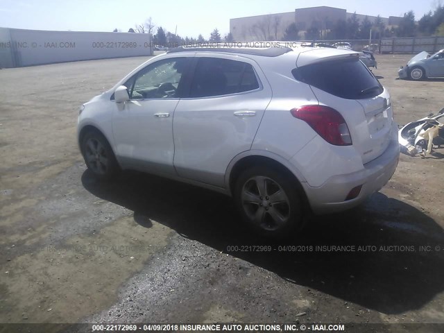 KL4CJASB4DB102873 - 2013 BUICK ENCORE WHITE photo 3