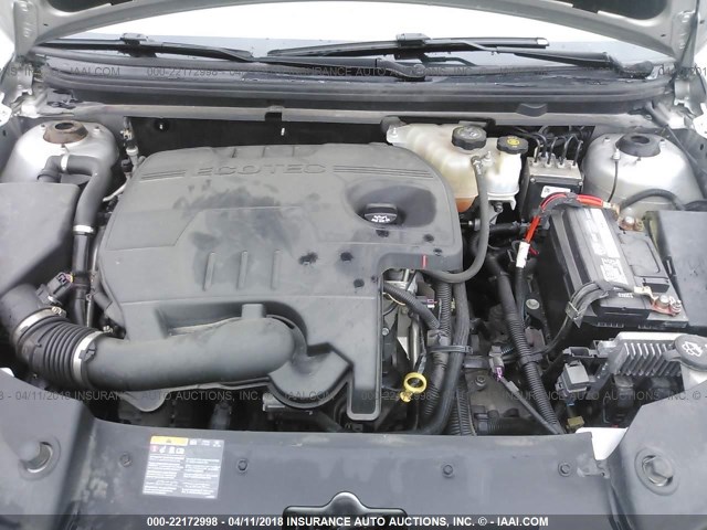 1G1ZC5E16BF246041 - 2011 CHEVROLET MALIBU 1LT SILVER photo 10