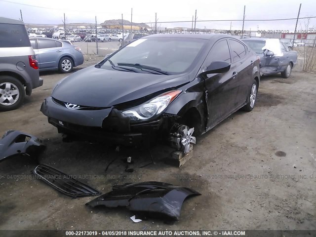 5NPDH4AE5DH411172 - 2013 HYUNDAI ELANTRA GLS/LIMITED BLACK photo 2