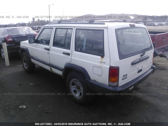 1J4FJ68S4WL252173 - 1998 JEEP CHEROKEE SPORT/CLASSIC WHITE photo 3