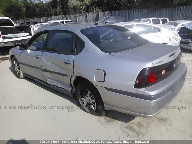 2G1WF52E959348349 - 2005 CHEVROLET IMPALA SILVER photo 3