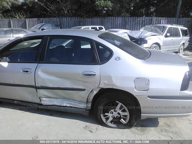 2G1WF52E959348349 - 2005 CHEVROLET IMPALA SILVER photo 6