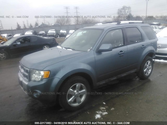 1FMCU0E70CKA33110 - 2012 FORD ESCAPE LIMITED TEAL photo 2