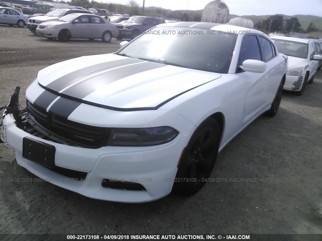 2C3CDXHG5FH784227 - 2015 DODGE CHARGER SXT WHITE photo 2