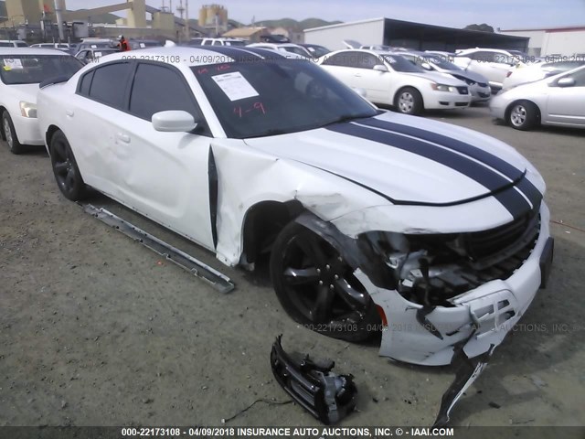 2C3CDXHG5FH784227 - 2015 DODGE CHARGER SXT WHITE photo 6