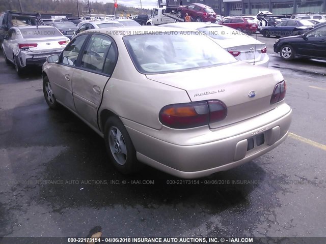 1G1NE52J63M696363 - 2003 CHEVROLET MALIBU LS ოქროსფერი ფოტო 3