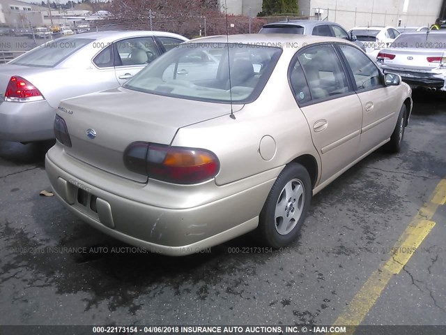 1G1NE52J63M696363 - 2003 CHEVROLET MALIBU LS ოქროსფერი ფოტო 4