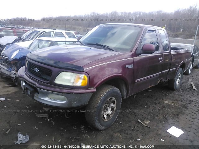 2FTFX28L7VCB00791 - 1997 FORD F250 MAROON photo 2