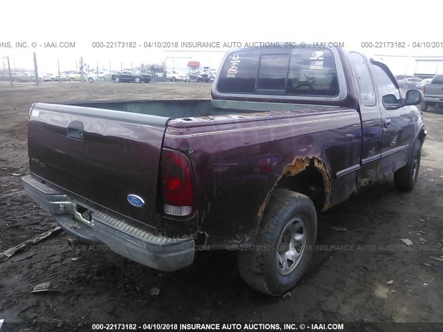 2FTFX28L7VCB00791 - 1997 FORD F250 MAROON photo 4