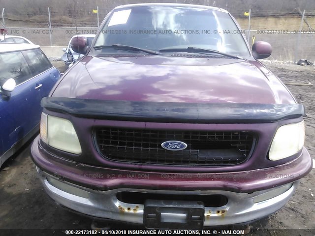 2FTFX28L7VCB00791 - 1997 FORD F250 MAROON photo 6