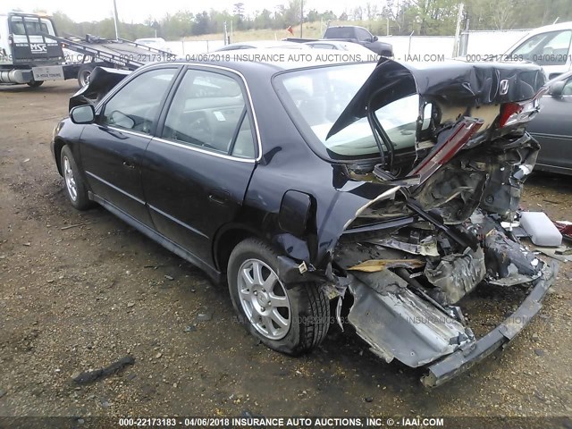 JHMCG56722C024388 - 2002 HONDA ACCORD SE BLACK photo 3