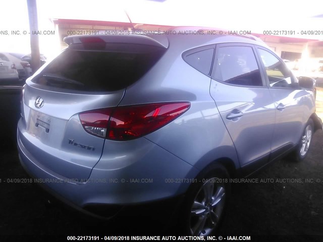 KM8JU3AC4CU405774 - 2012 HYUNDAI TUCSON GLS/LIMITED Light Blue photo 4