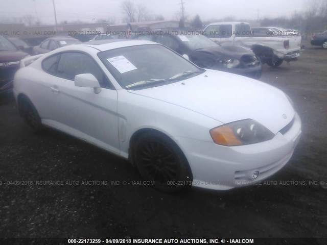 KMHHN65FX4U128373 - 2004 HYUNDAI TIBURON GT WHITE photo 1