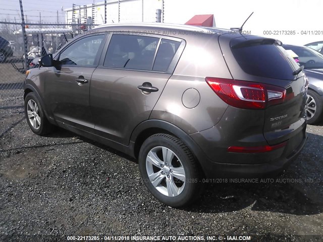 KNDPB3A2XC7215679 - 2012 KIA SPORTAGE LX BROWN photo 3