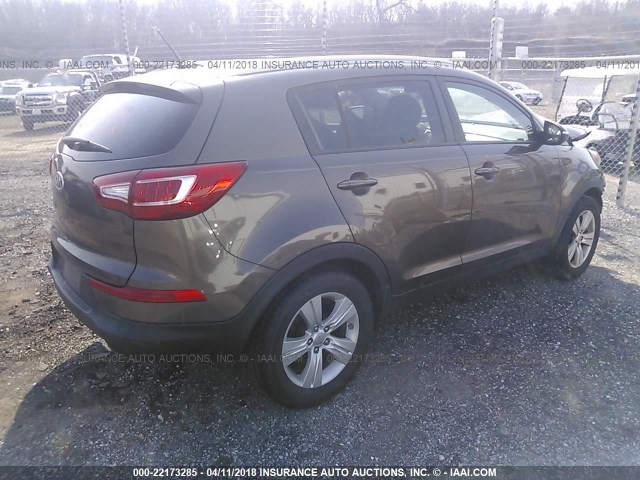 KNDPB3A2XC7215679 - 2012 KIA SPORTAGE LX BROWN photo 4