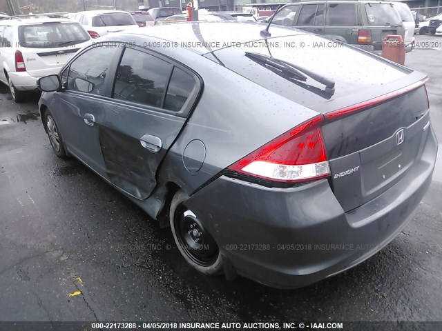 JHMZE2H51AS007564 - 2010 HONDA INSIGHT LX ნაცრისფერი ფოტო 3