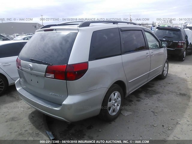 5TDZA23C35S345100 - 2005 TOYOTA SIENNA CE/LE SILVER photo 4