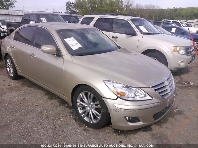 KMHGC4DF5BU126079 - 2011 HYUNDAI GENESIS 4.6L BEIGE photo 1