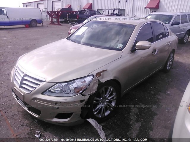 KMHGC4DF5BU126079 - 2011 HYUNDAI GENESIS 4.6L BEIGE photo 2