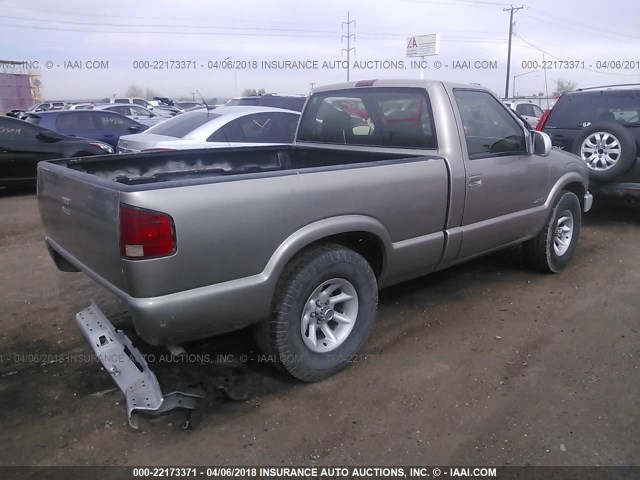 1GCCS1444X8173090 - 1999 CHEVROLET S TRUCK S10 GRAY photo 4