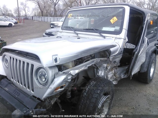 1J4FA49S85P314927 - 2005 JEEP WRANGLER / TJ SPORT SILVER photo 6