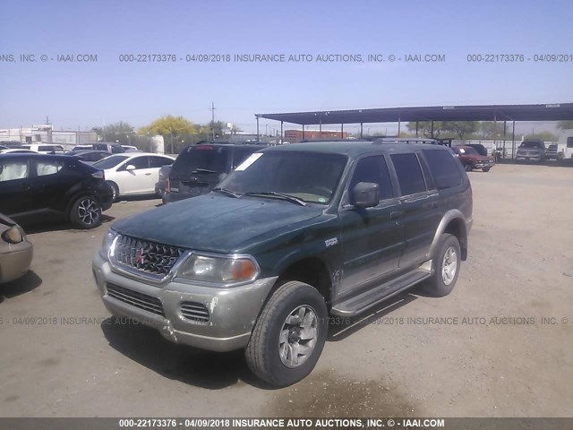 JA4LS31H41P036287 - 2001 MITSUBISHI MONTERO SPORT XLS GREEN photo 2