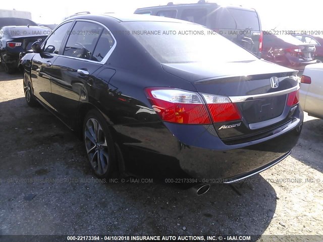 1HGCR2F50FA101531 - 2015 HONDA ACCORD SPORT BLACK photo 3