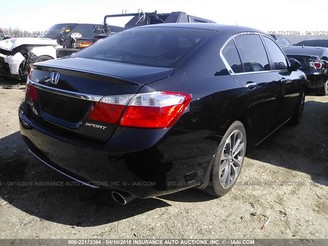 1HGCR2F50FA101531 - 2015 HONDA ACCORD SPORT BLACK photo 4